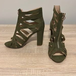 Olive Sandal Heels